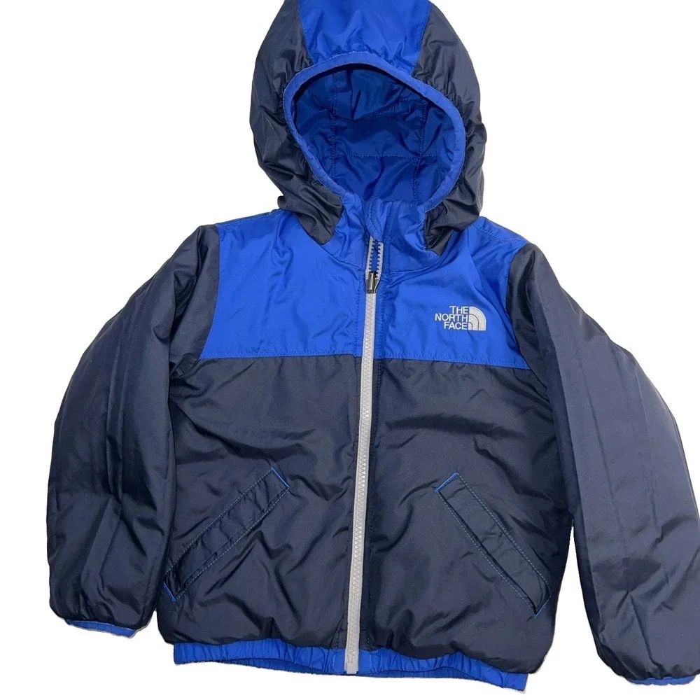 The North Face Blue Kids' Reversible Full-Zip Hooded Jacket Size 3T